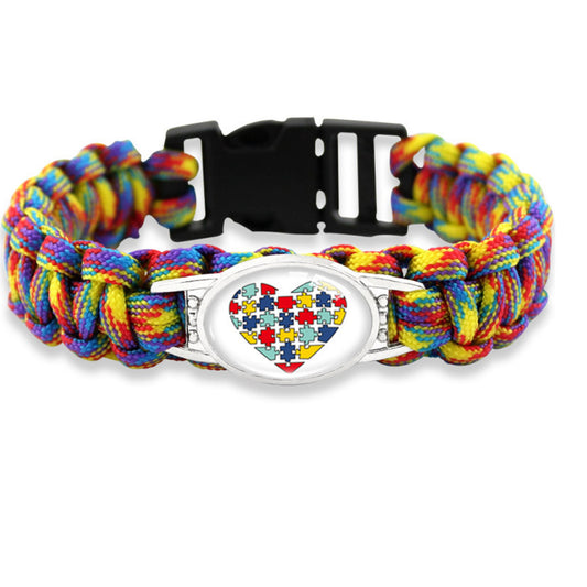 Autism Awareness Puzzle Heart Bracelet